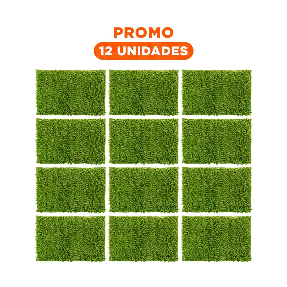 PACK12 PIEZA DECORATIVA RECTANGULAR DE MICROFIBRA VERDE LIMON 40 X 60 CM - 1