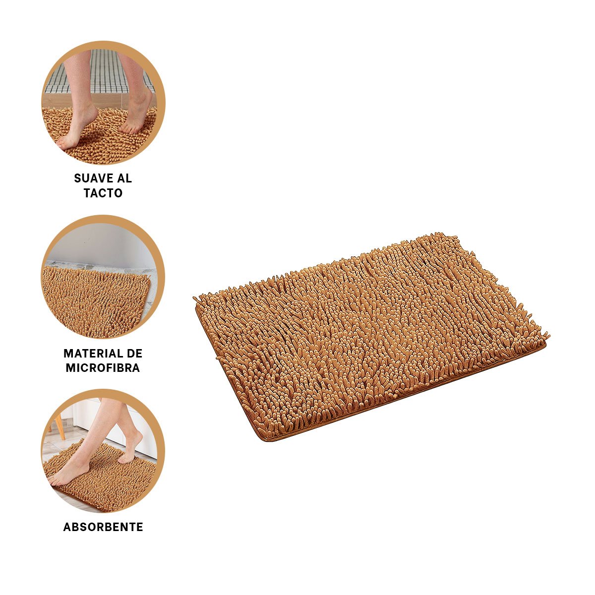 ALFOMBRILLA RECTANGULAR DE MICROFIBRA 40X60CM MOSTAZA PARA USO DIARIO Y+POST IT - 5