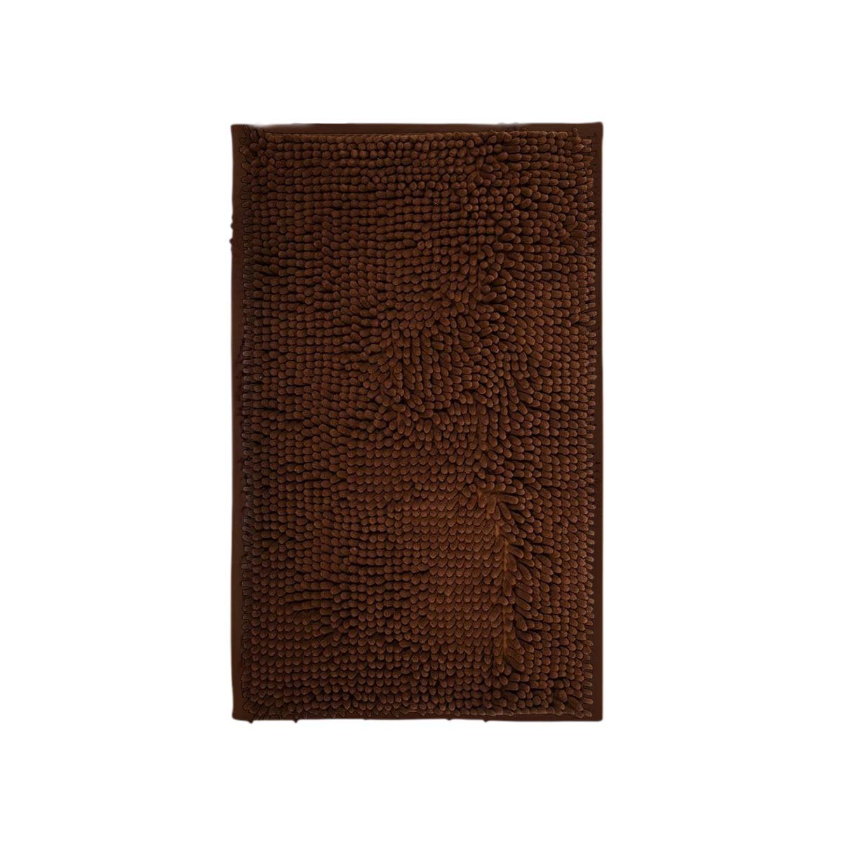 PACK4 ALFOMBRILLA RECTANGULAR DE PISO SUAVE MICROFIBRA 40X60CM MARRON Y+PAPEL REGALO - 3