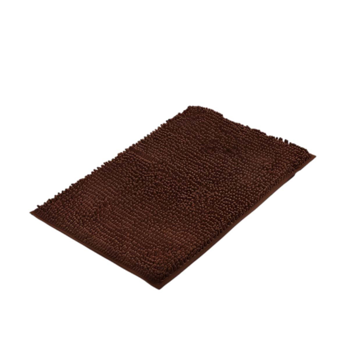 PACK12 TAPETE RECTANGULAR DE PISO DECORATIVO MICROFIBRA 40X60CM MARRON Y+REGALO STICKER - 2