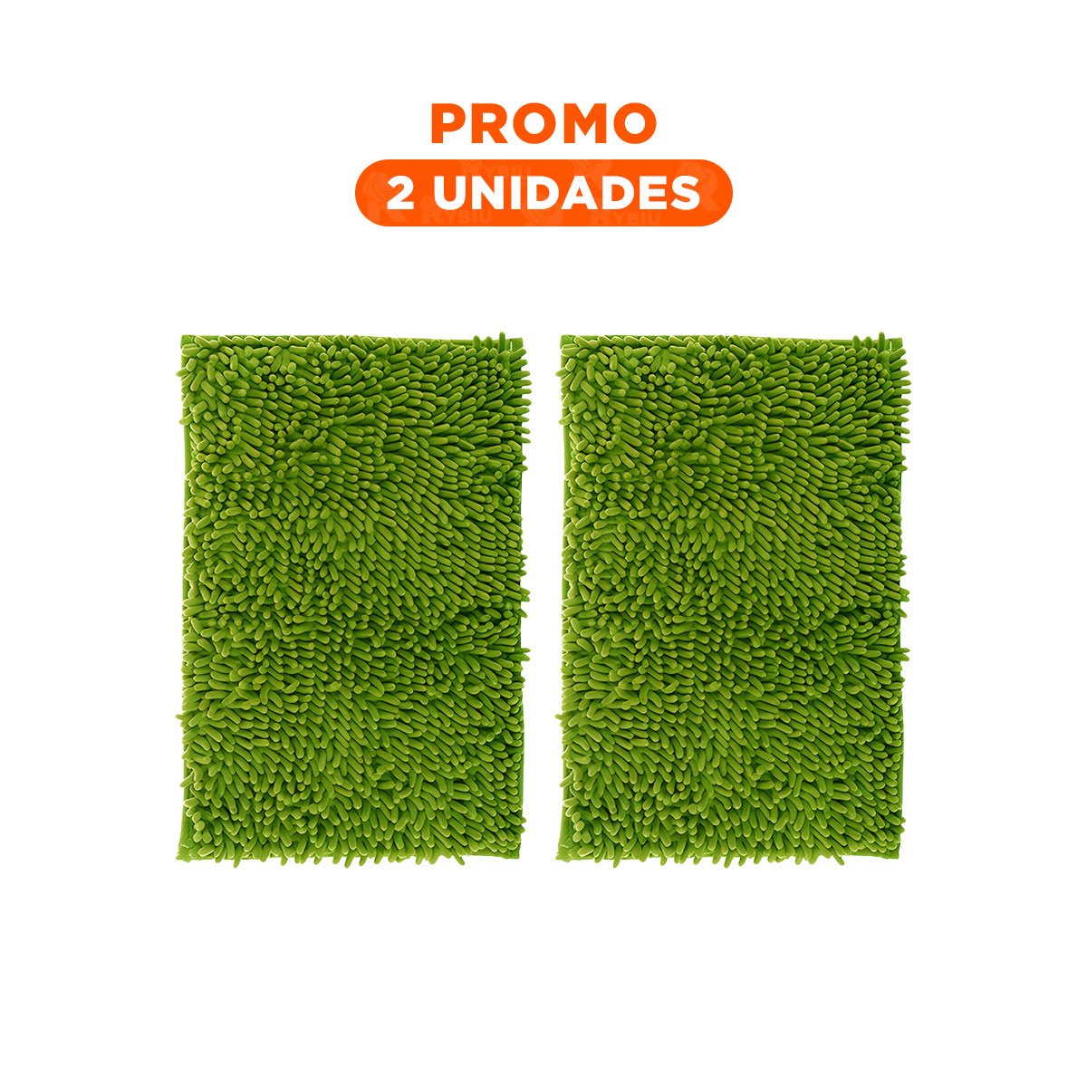 PACK2 ACCENTO RECTANGULAR DE MICROFIBRA PARA HOGAR VERDE LIMON 40 X 60 CM Y+REGALO STICKER - 1