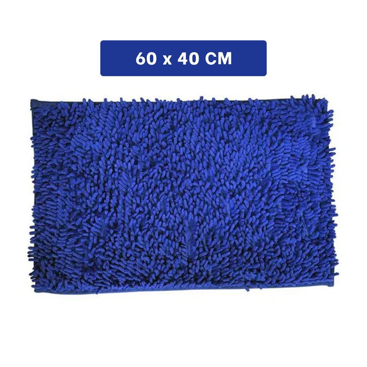 PACK2 PROTECCION DE PISO RECTANGULAR DECORATIVA MICROFIBRA 40X60CM AZUL ELECTRICO - 4