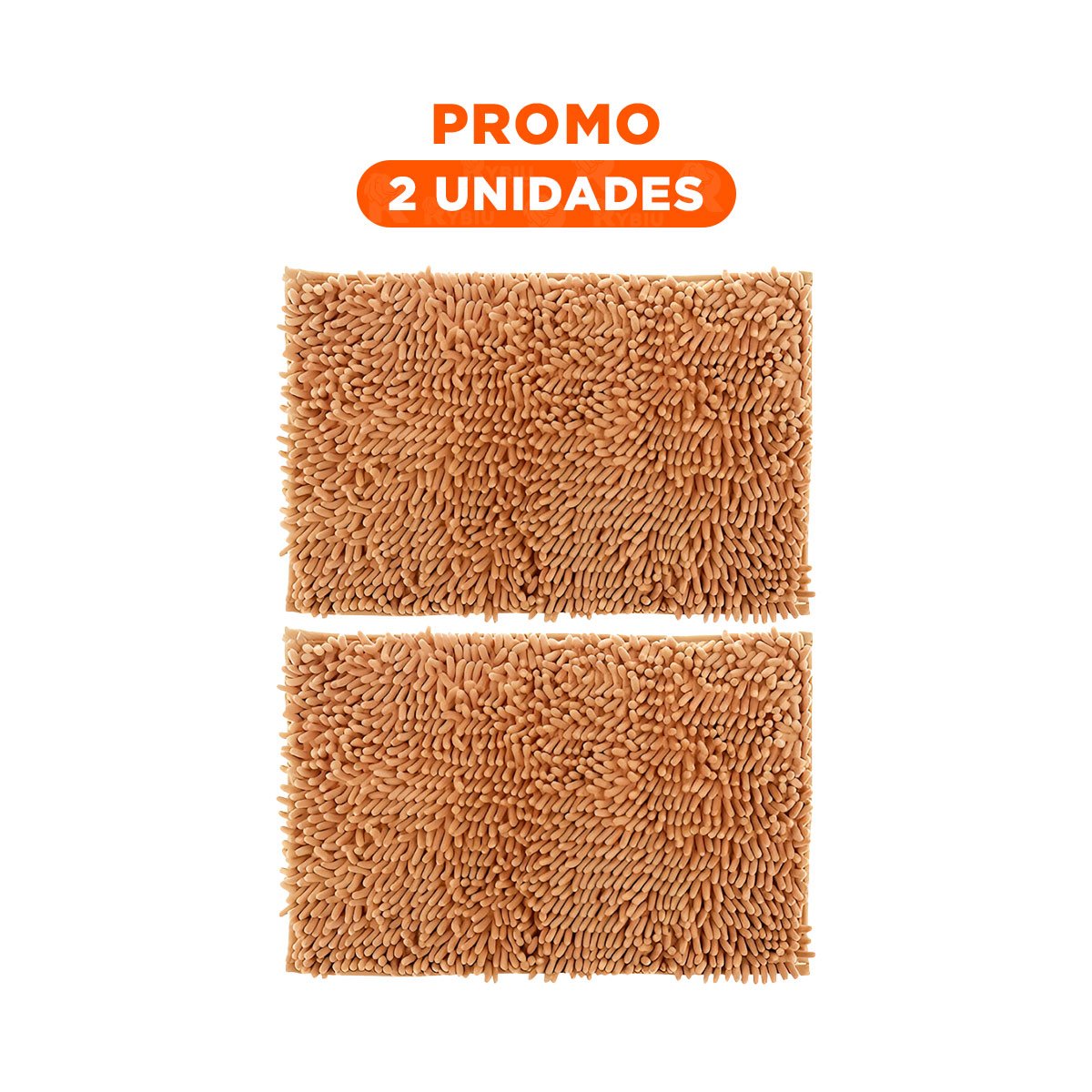 PACK2 TAPIZ RECTANGULAR SUAVE DE MICROFIBRA 40X60CM MOSTAZA PARA AMBIENTES Y+REGALO STICKER - 1