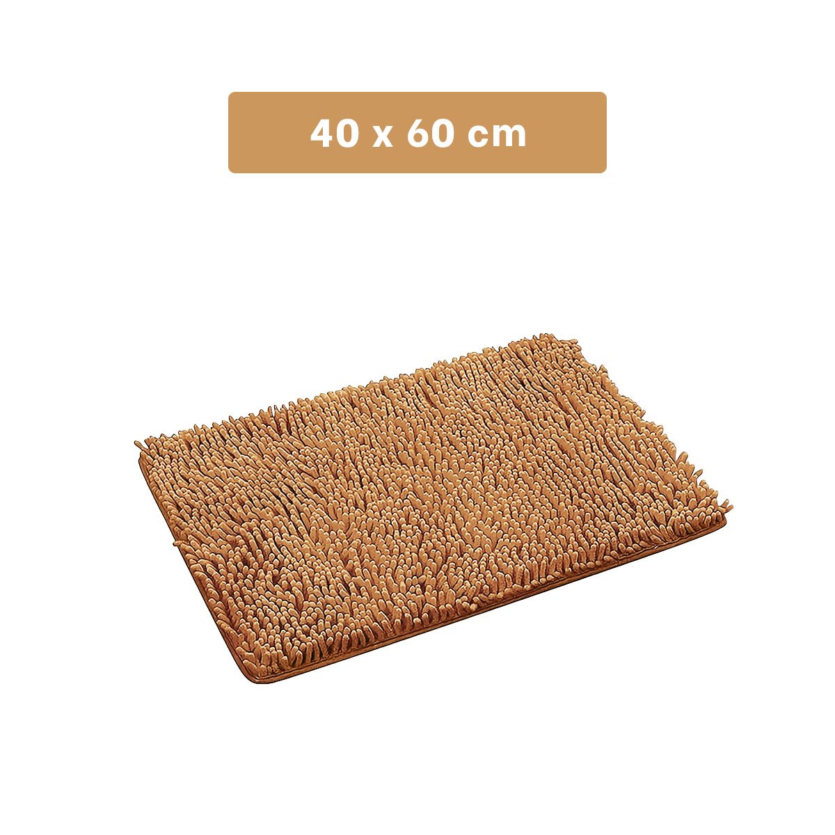 PACK2 TAPIZ RECTANGULAR SUAVE DE MICROFIBRA 40X60CM MOSTAZA PARA AMBIENTES Y+REGALO STICKER - 4