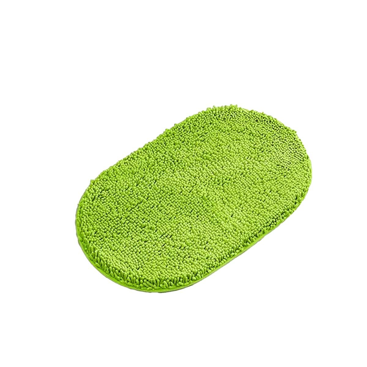 ALFOMBRILLA OVALADA DE MICROFIBRA 40X60CM VERDE LIMON PARA USO DIARIO Y+LIGAS REGALO - 5