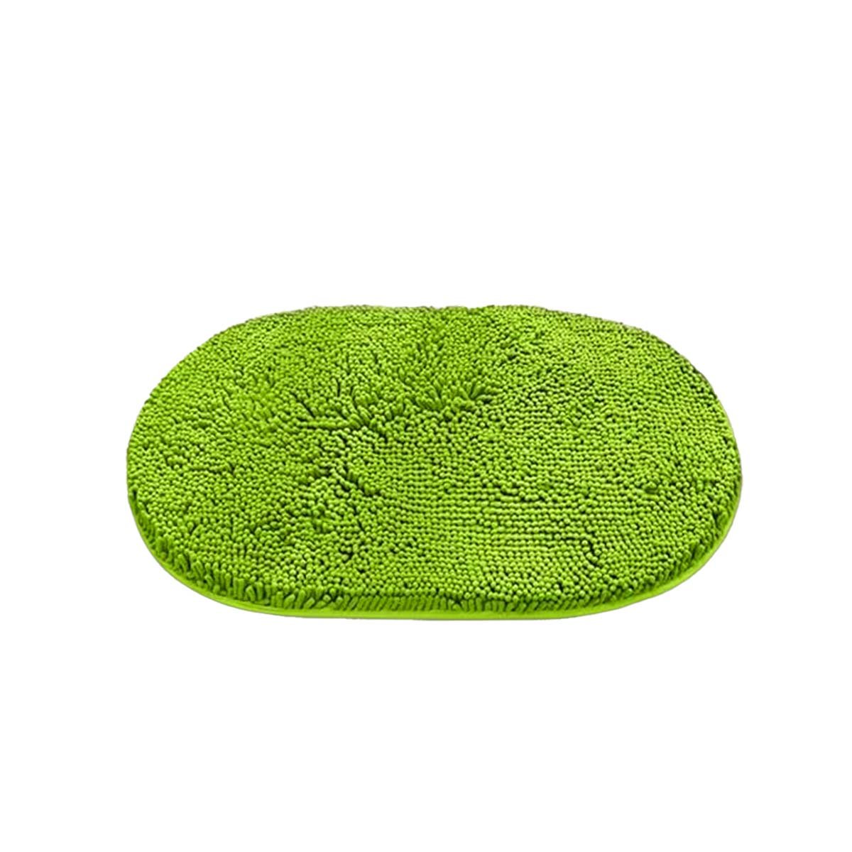 PACK6 TAPETE OVALADO DE MICROFIBRA 40X60CM VERDE LIMON DECORATIVO Y+REGALO STICKER - 2
