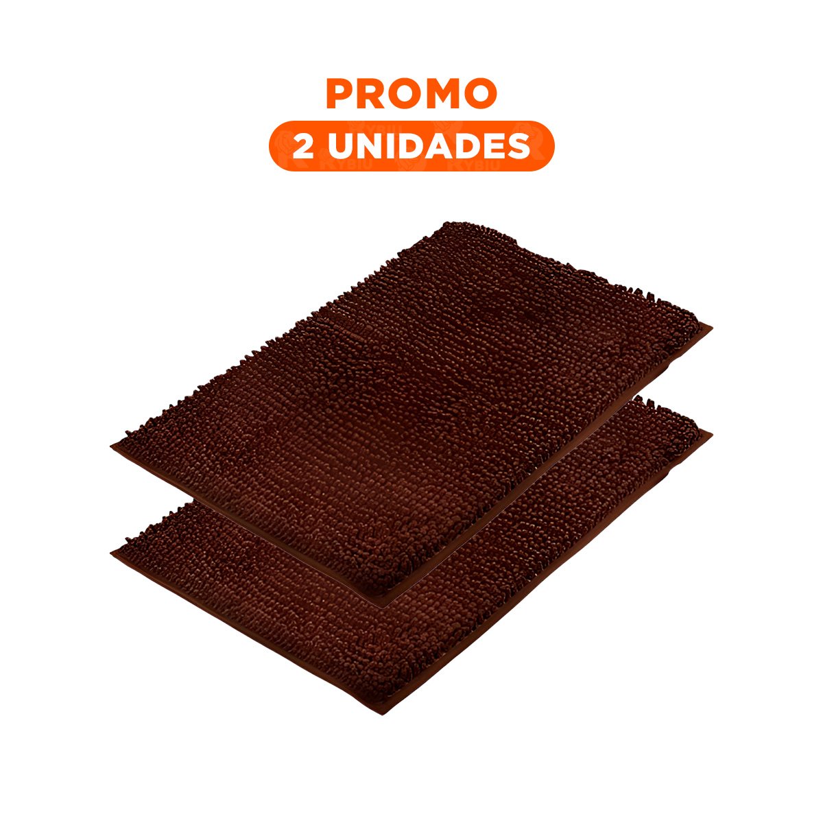 PACK2 TAPIZ RECTANGULAR DECORATIVO DE MICROFIBRA 40X60CM MARRON PARA HOGAR Y+REGALO STICKER - 1