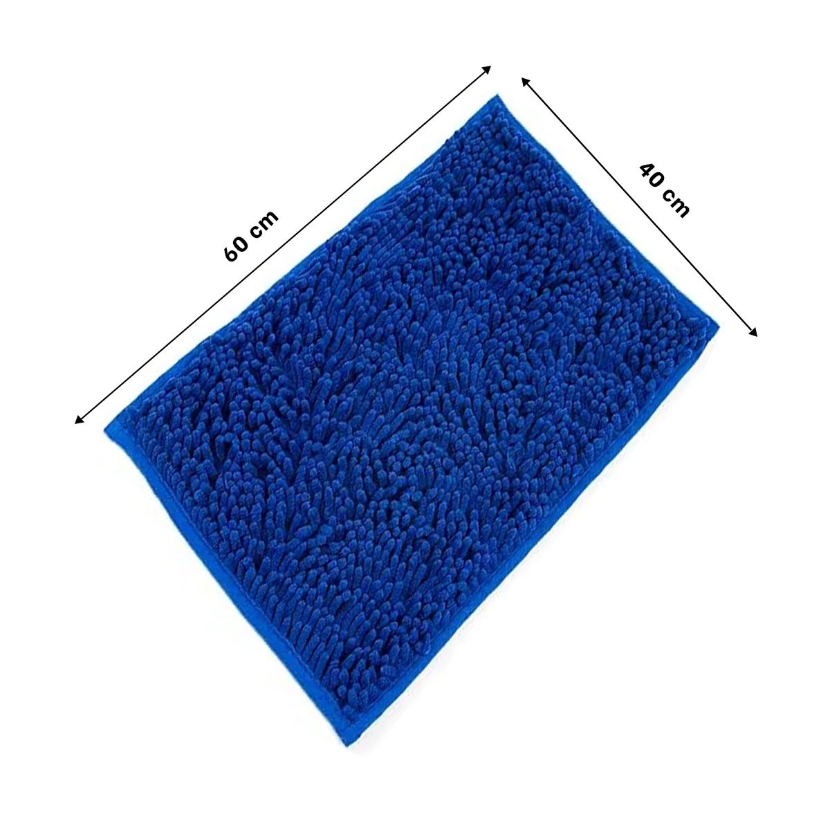 PACK12 TAPETE RECTANGULAR DECORATIVO DE MICROFIBRA 40X60CM AZUL ELECTRICO Y+REGALO STICKER - 4