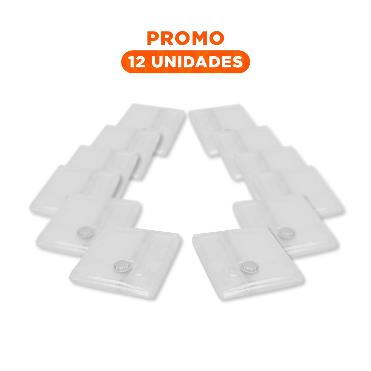 PACK12 FUNDA REUTILIZABLE AL VACIO 68X98CM NARANJA PARA MANTAS LIGERAS - 1