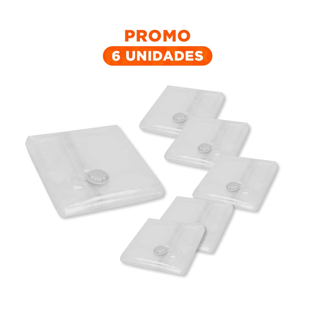 PACK6 FUNDA AHORRO ESPACIO AL VACIO 68X98CM PARA ROPA Y ACCESORIOS Y+REGALO STICKER - 1