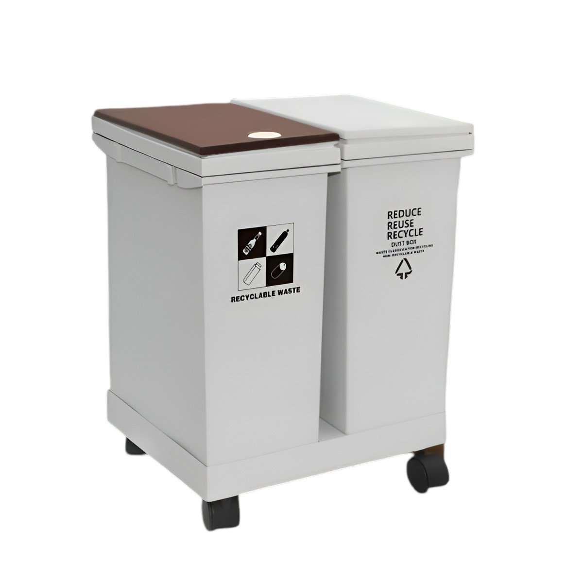 PACK2 ELEMENTO DOBLE DE BASURA 40L PARA USO DIARIO EN COCINA Y+REGALO STICKER - 2