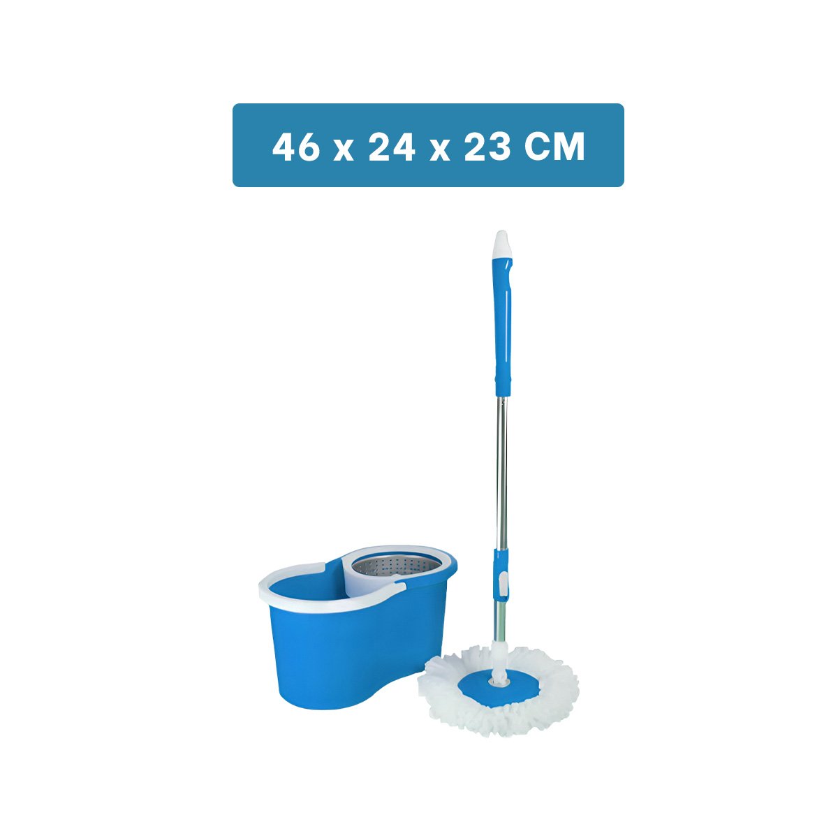 TRAPEADOR GIRATORIO 360 CON BALDE CENTRIFUGADOR ROJO PARA LIMPIEZA EN CASA - 4
