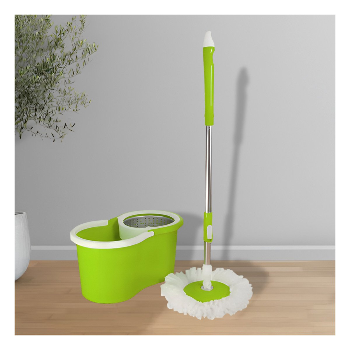 PACK4 PRODUCTO DE LIMPIEZA GIRATORIO 360 CON BALDE CENTRIFUGADOR PARA EL HOGAR Y+REGALO STICKER - 5