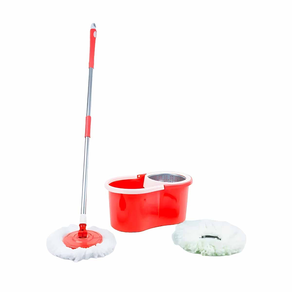 PACK2 KIT GIRATORIO 360 CON BALDE CENTRIFUGADOR ROJO PARA LIMPIEZA EN CASA Y+REGALO STICKER - 2
