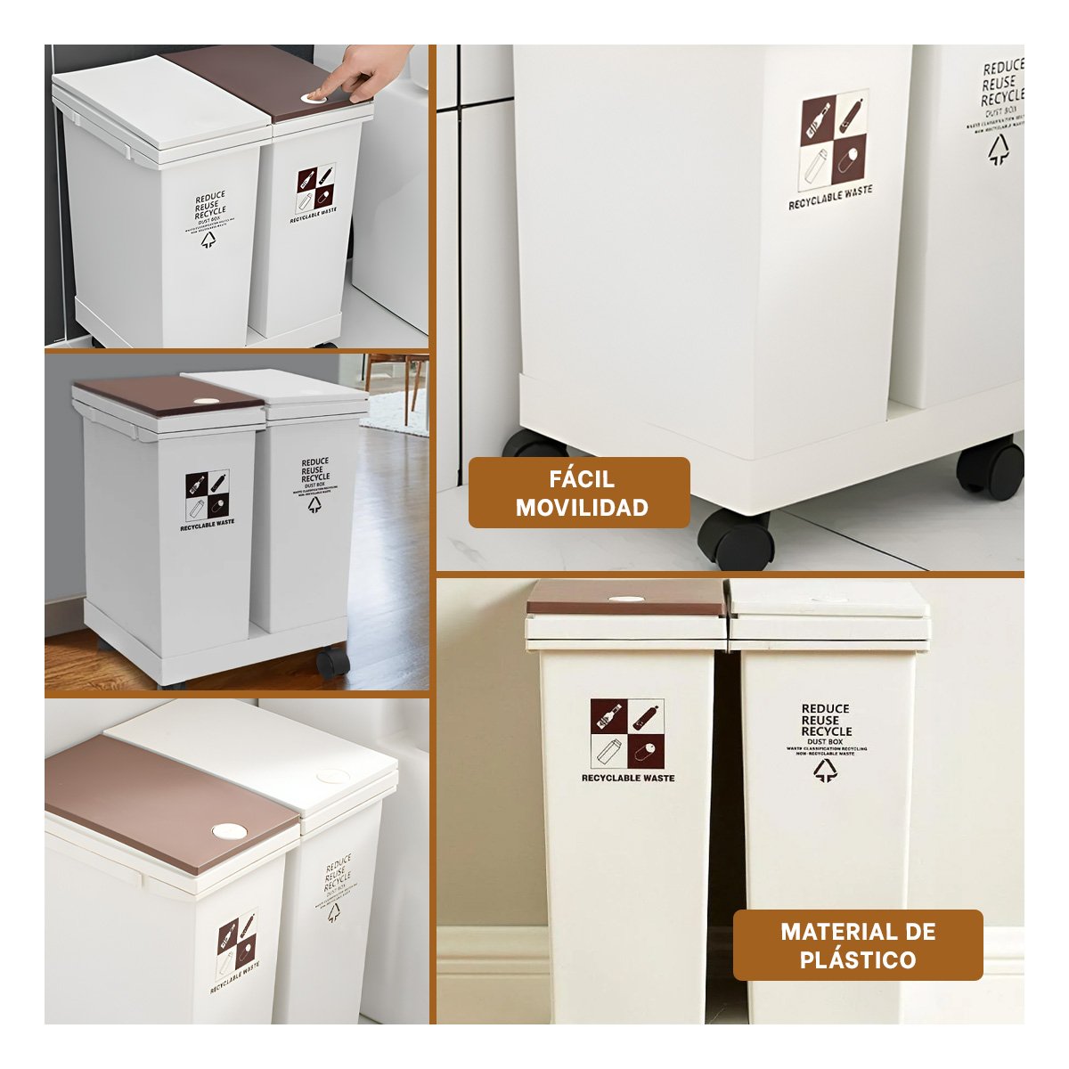 PACK2 PRODUCTO DOBLE DE BASURA 40L PARA ORGANIZACION DEL HOGAR Y+PAPEL REGALO - 3