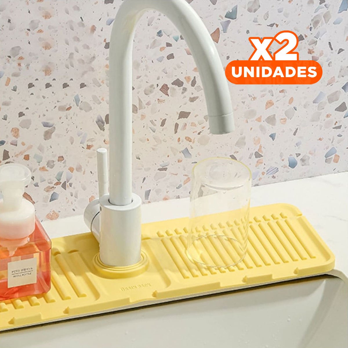 PACK2 ORGANIZADOR DE DRENAJE PARA LAVADERO DE SILICONA CON RAYAS PARA CASA - 1