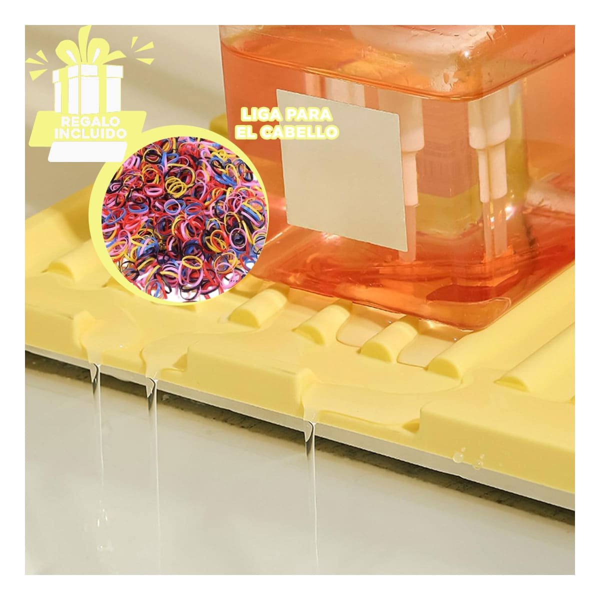SUPERFICIE DE DRENAJE PARA LAVADERO DE SILICONA CON RAYAS PARA EL HOGAR Y+LIGAS REGALO - 2