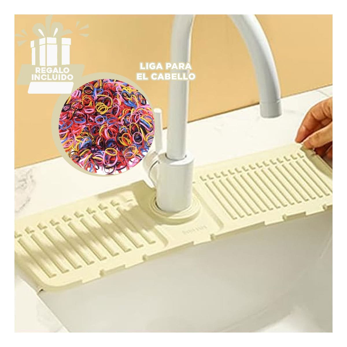 SUPERFICIE DE SILICONA PARA DRENAJE CON RAYAS PLOMO PARA CASA Y+LIGAS REGALO - 2