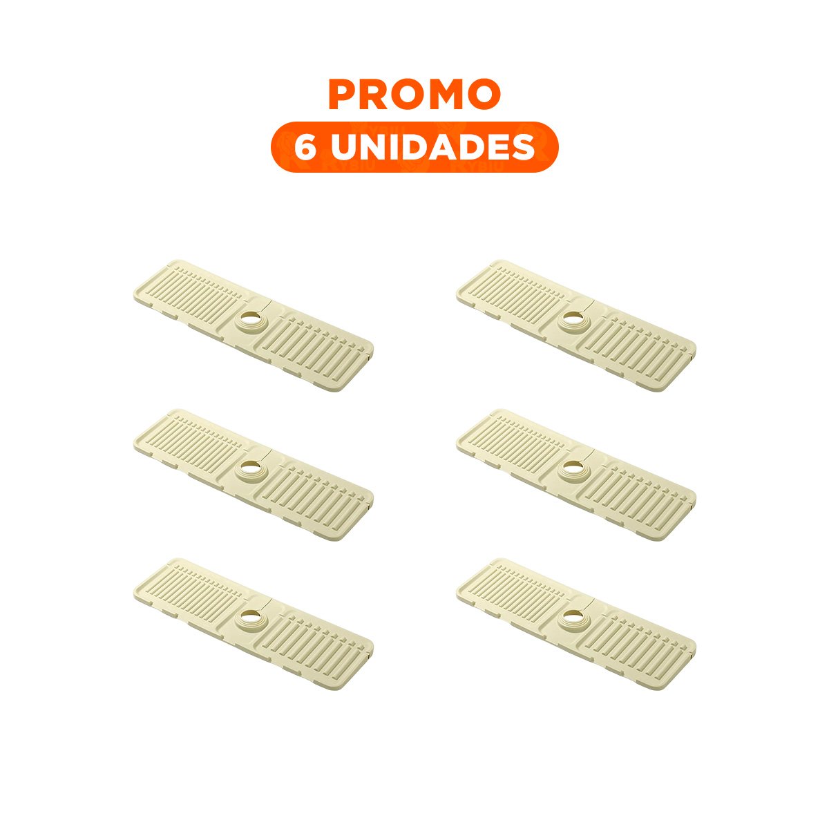 PACK6 IMPLEMENTO DE SILICONA PARA DRENAJE CON RAYAS PLOMO PARA USO DIARIO Y+REGALO STICKER - 1