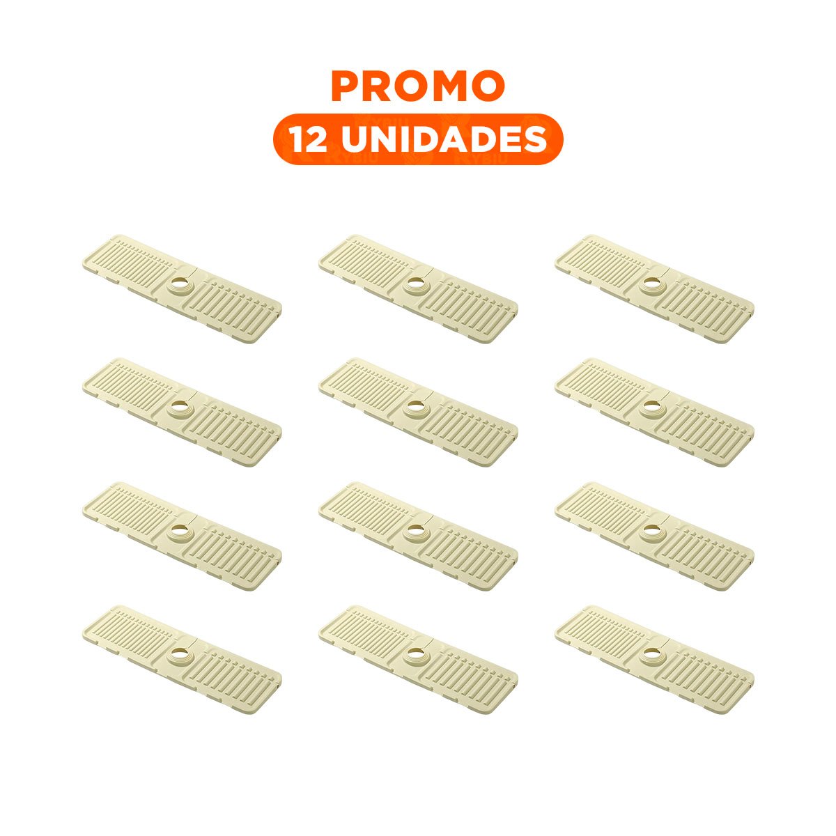 PACK12 BASE FLEXIBLE DE SILICONA PARA DRENAJE CON RAYAS PLOMO PARA CASA - 1