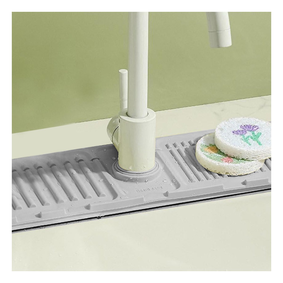 PACK12 BASE FLEXIBLE DE SILICONA PARA DRENAJE CON RAYAS PLOMO PARA CASA - 5