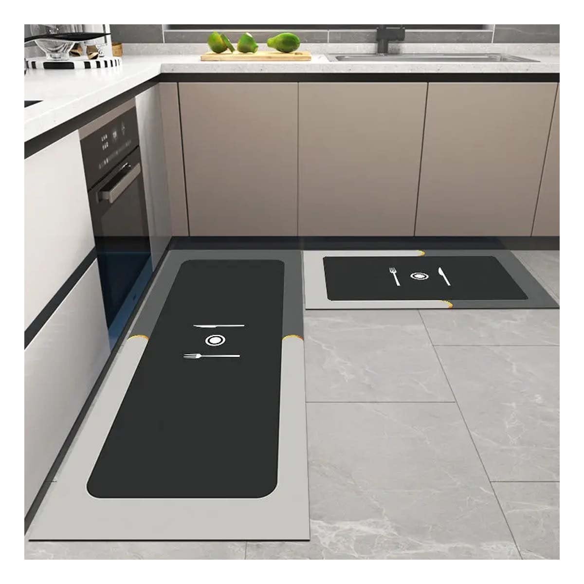 PACK2 REVESTIMIENTO DE PISO ANTIDESLIZANTE PARA COCINA Y USO EN CASA PLOMO Y+REGALO STICKER - 3