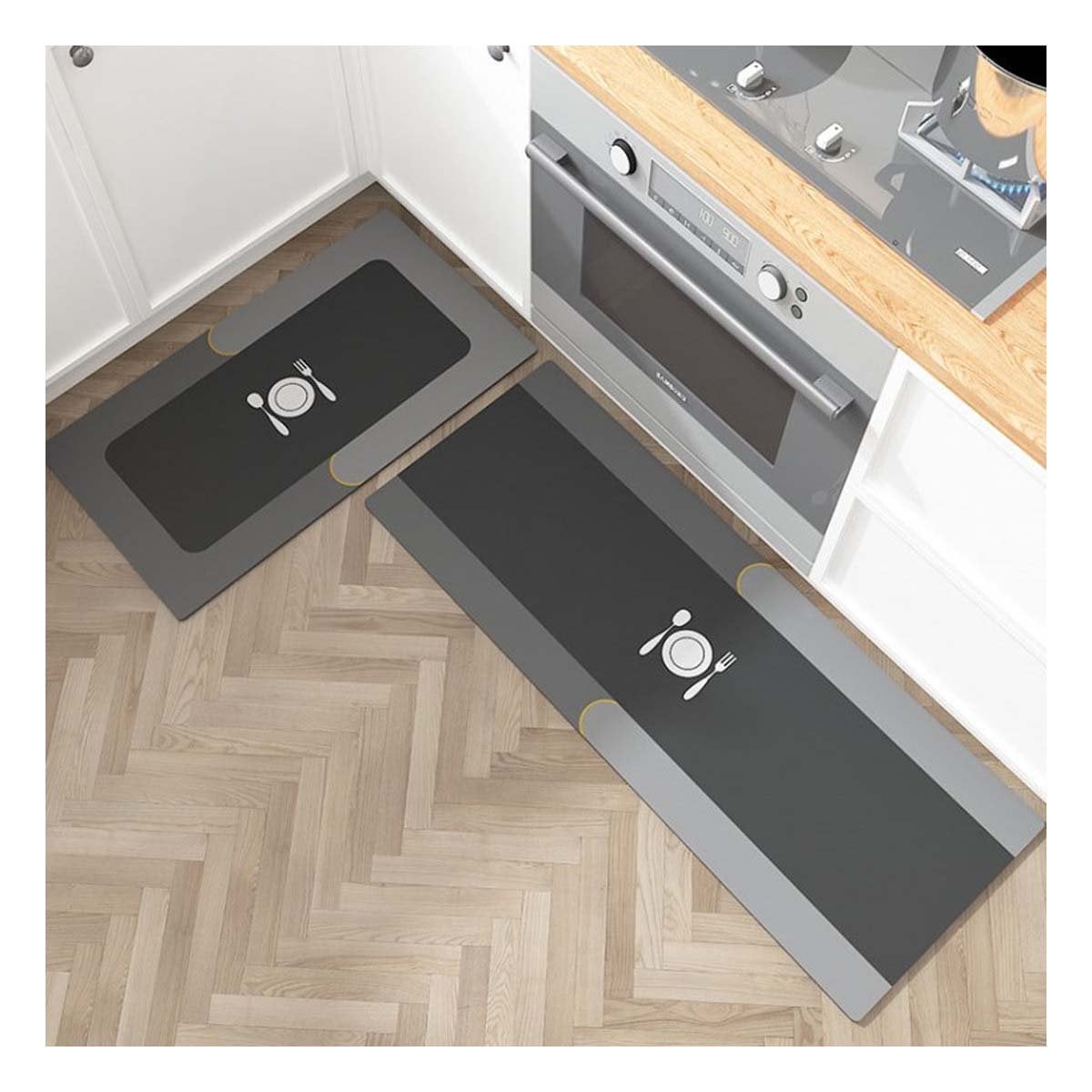 PACK2 REVESTIMIENTO DE PISO ANTIDESLIZANTE PARA COCINA Y USO EN CASA PLOMO Y+REGALO STICKER - 5