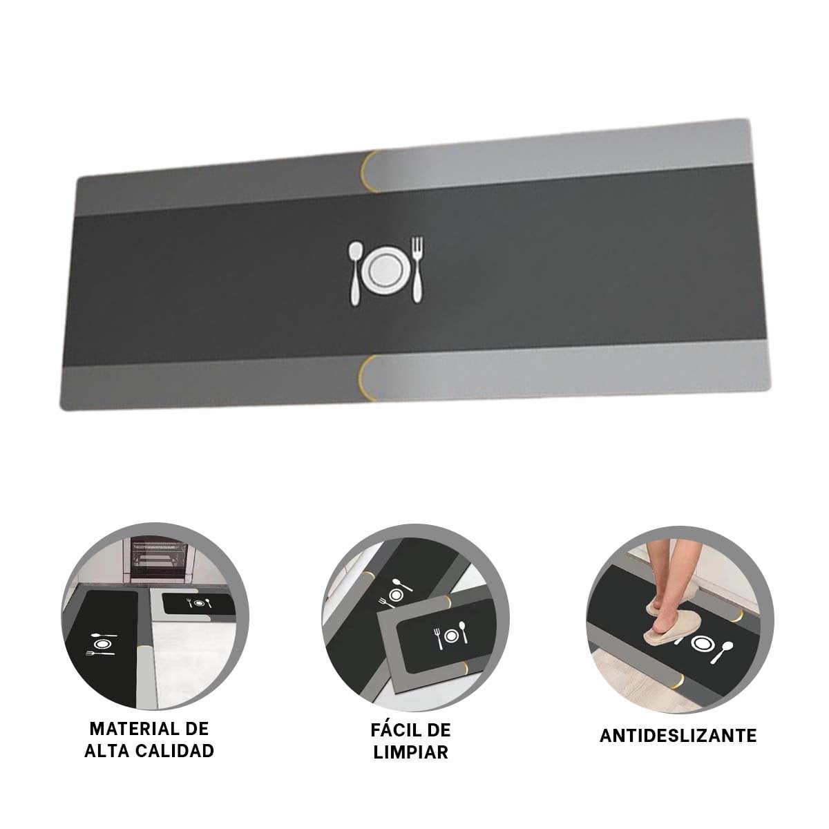 COBERTOR ANTIDESLIZANTE DE PISO PARA COCINA Y ESPACIOS DE CASA PLOMO Y+POST IT - 5