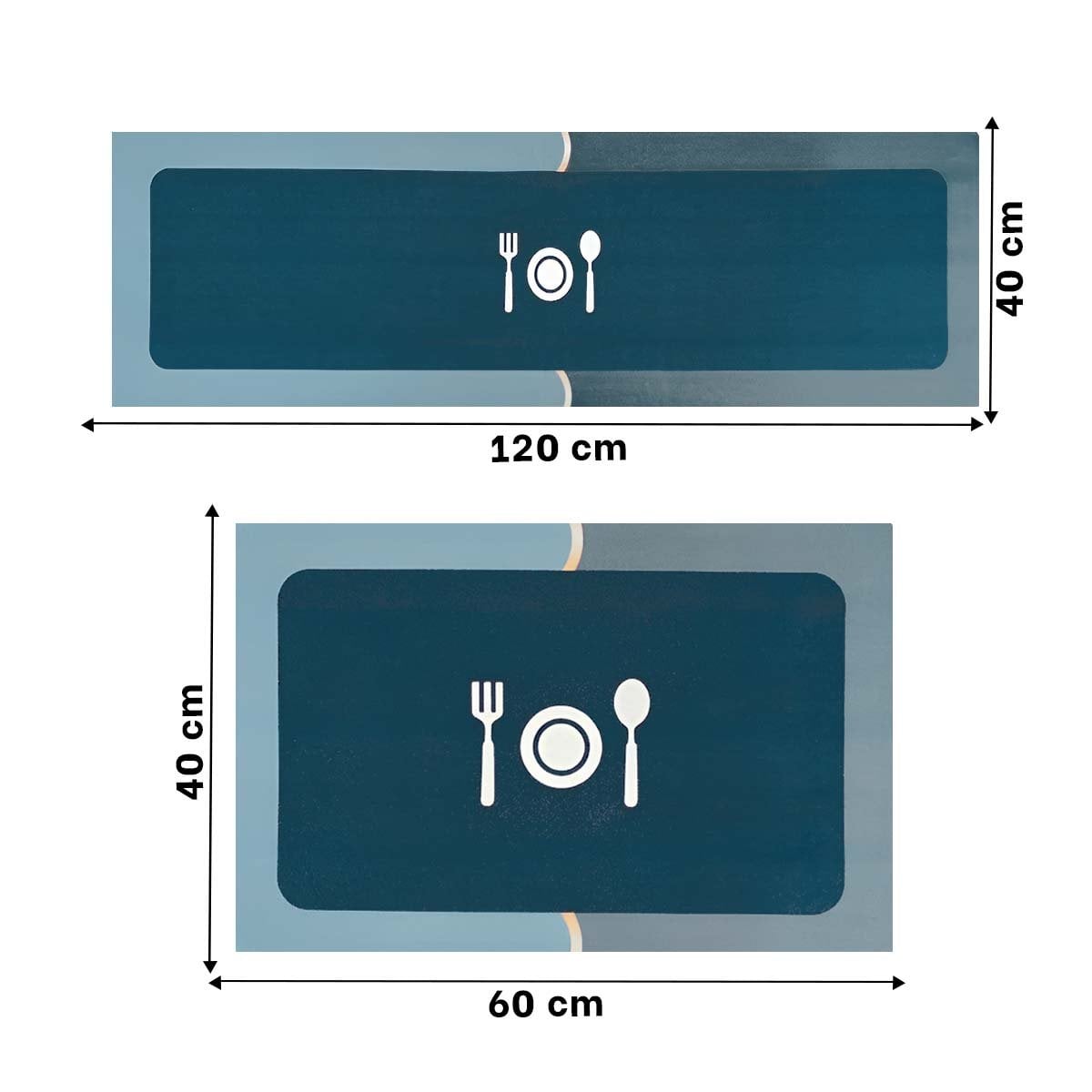 TAPETE DE PISO ANTIDESLIZANTE CON BASE SEGURA PARA COCINA NARANJA Y+PAPEL REGALO - 4