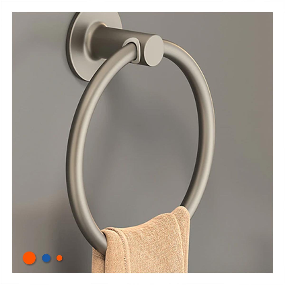 PACK6 ANILLO COLGADOR DE PARED PARA TOALLAS USO COTIDIANO Y+PAPEL REGALO - 5