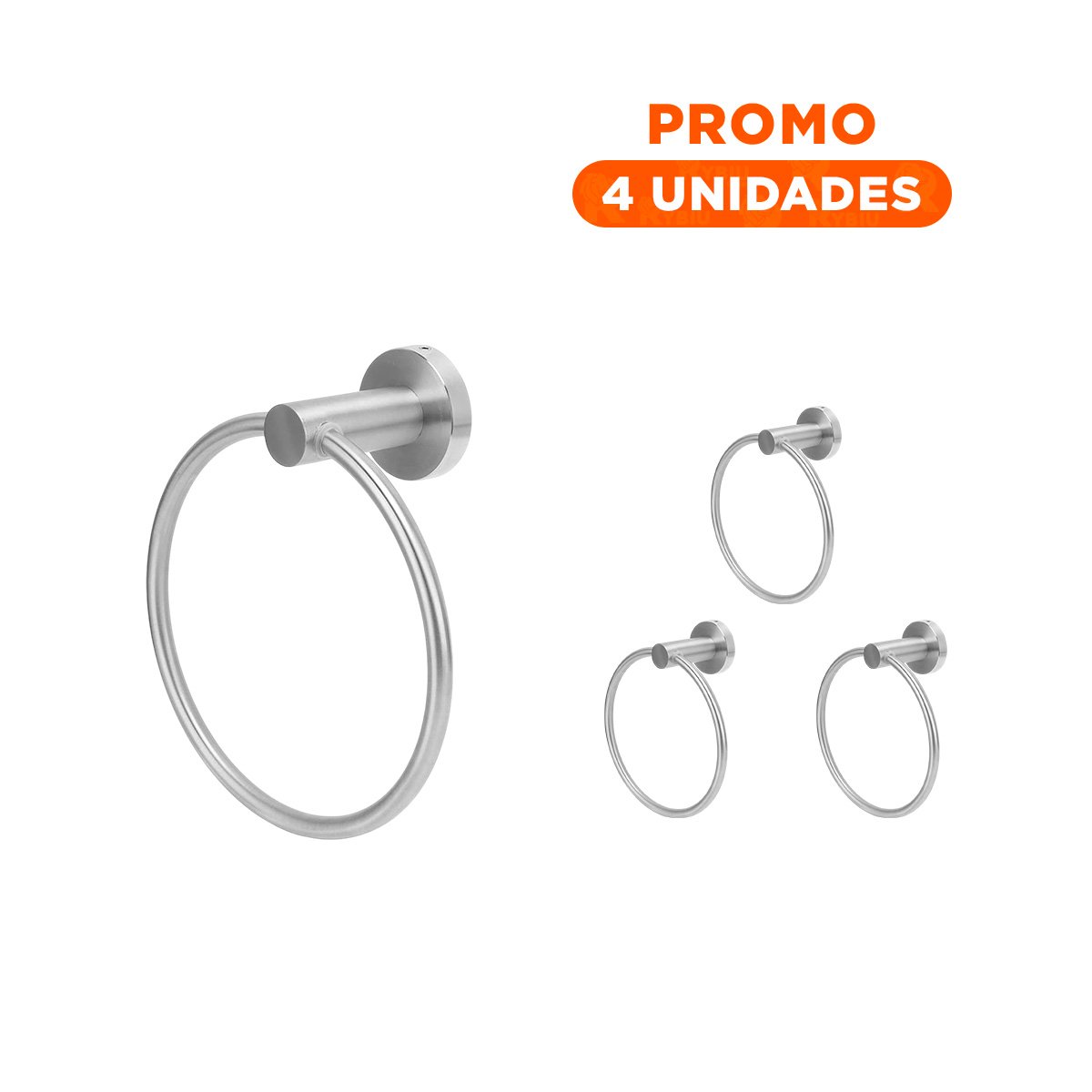 PACK4 SOPORTE DOMESTICO DE PARED EN FORMA DE ANILLO DORADO - 1