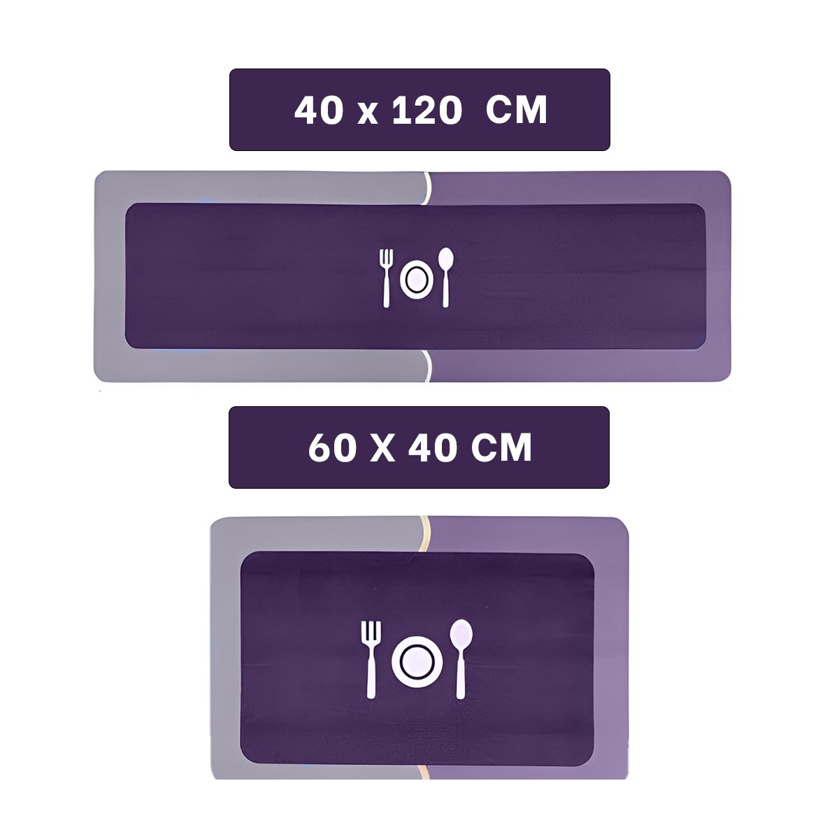 PACK4 BASE DE PISO ANTIDESLIZANTE PARA COCINA Y AMBIENTES DEL HOGAR MORADO Y+PAPEL REGALO - 4