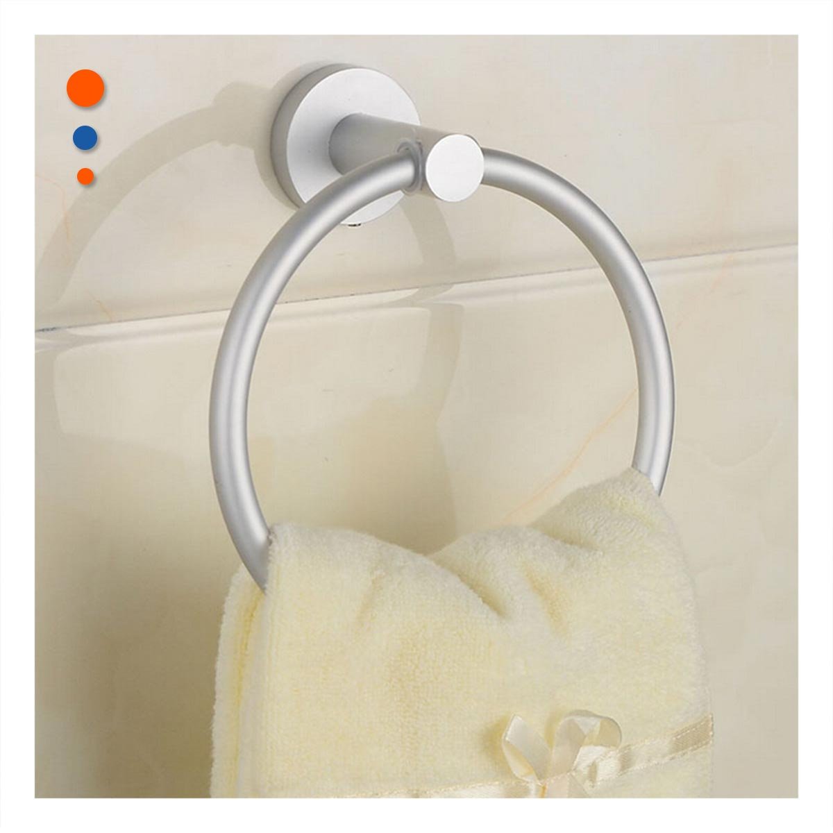 PACK6 ACCESORIO DOMESTICO DE PARED CON ANILLO NEGRO - 2