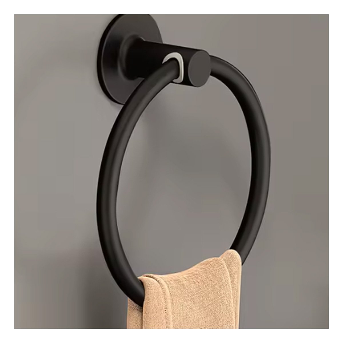 PACK6 ACCESORIO DOMESTICO DE PARED CON ANILLO NEGRO - 3