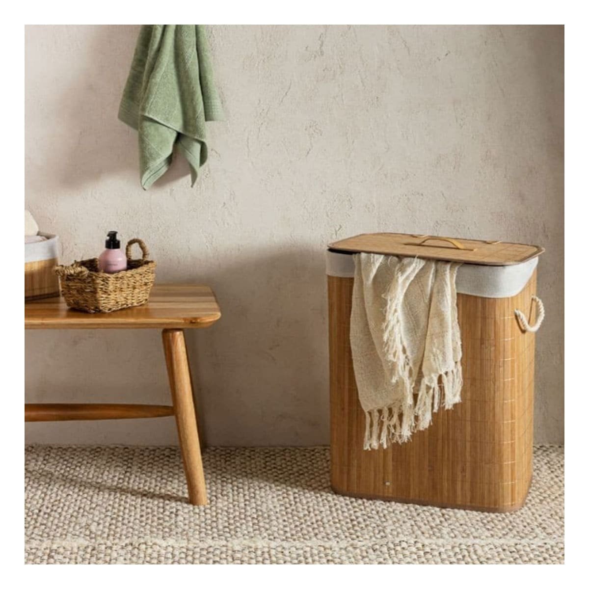 PACK2 PRODUCTO PLEGABLE DE BAMBU CON TAPA PARA ALMACENAMIENTO DOMESTICO Y+REGALO STICKER - 5