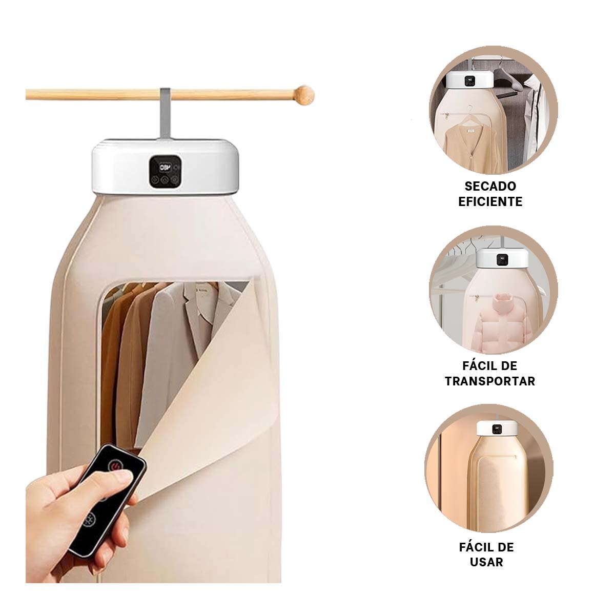SECADOR COLGANTE PARA ROPA DE USO DIARIO FACIL DE COLOCAR EN EL HOGAR Y+PAPEL REGALO - 5