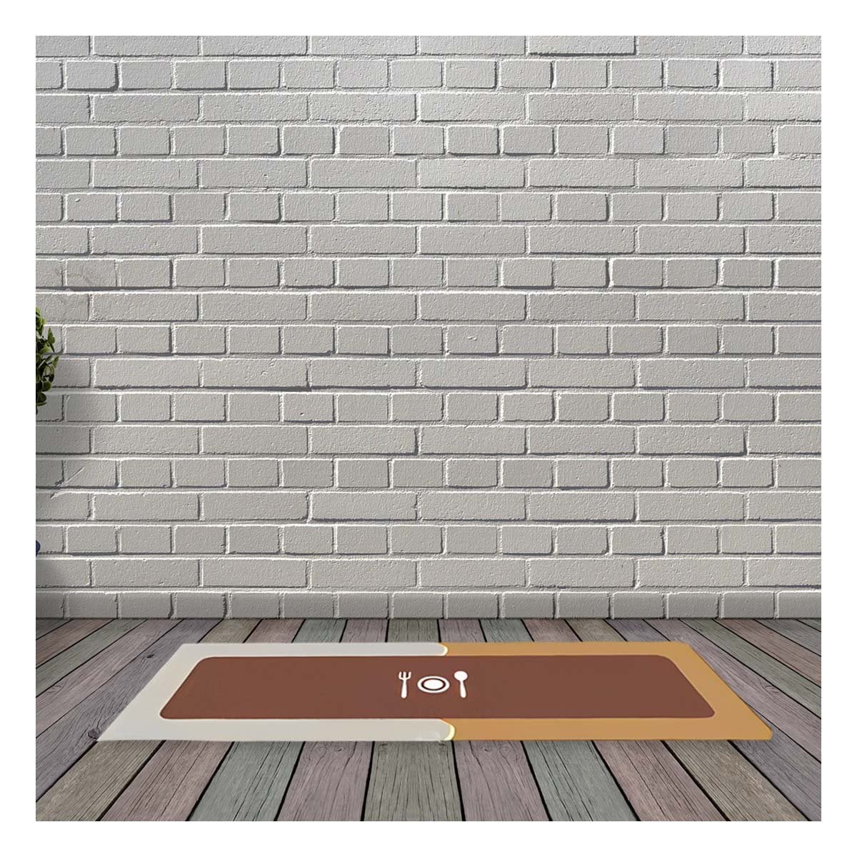 COBERTOR DE PISO ANTIDESLIZANTE PARA COCINA Y ZONAS DOMESTICAS NARANJA Y+POST IT - 1