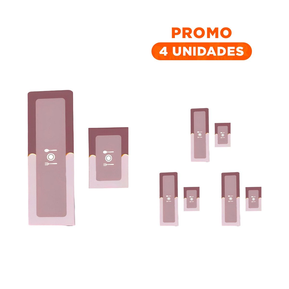 PACK4 SUPERFICIE DE PISO ANTIDESLIZANTE PARA COCINA Y ESPACIOS DOMESTICOS ROSADO - 1