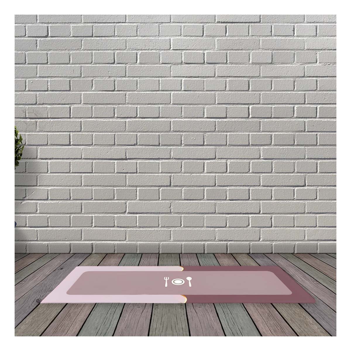 PACK4 SUPERFICIE DE PISO ANTIDESLIZANTE PARA COCINA Y ESPACIOS DOMESTICOS ROSADO - 2