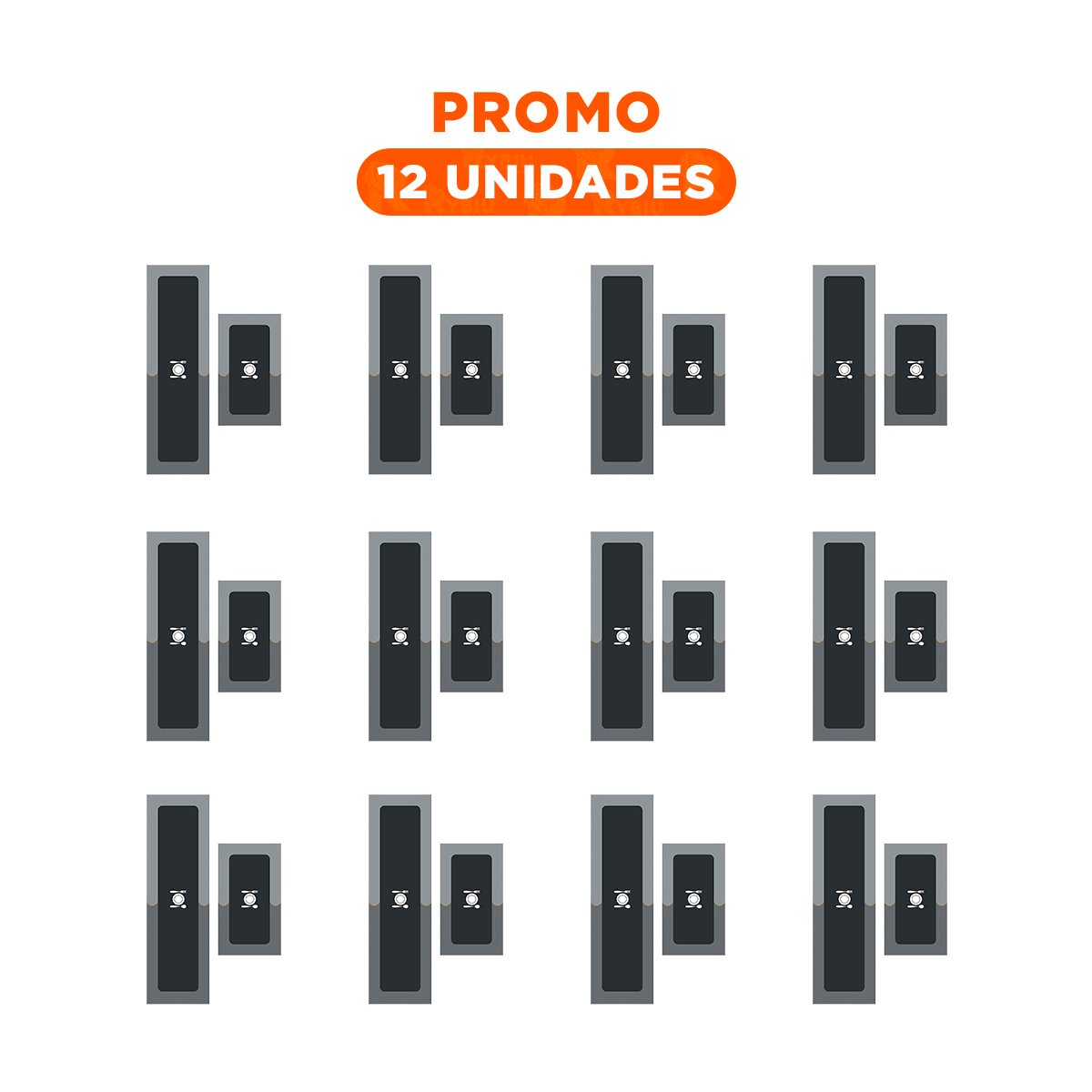 PACK12 TAPETE PRACTICO ANTIDESLIZANTE DE PISO PARA COCINA NARANJA - 1
