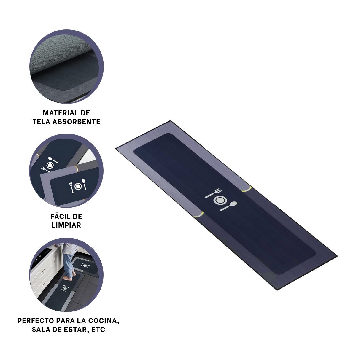 COBERTOR ANTIDESLIZANTE DE PISO PARA COCINA Y ESPACIOS DE CASA AZUL Y+POST IT - 5