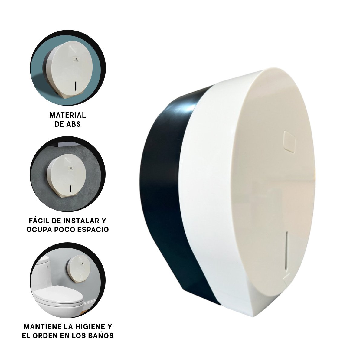 DISPENSADOR JUMBO DE PAPEL HIGIENICO TIPO GOTA PRACTICO BLANCO PLUS Y+POST IT - 5
