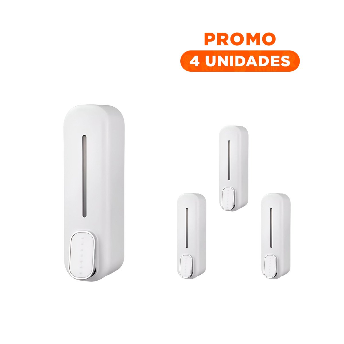 PACK4 BOTELLA DE JABON MANUAL 300ML FORMATO COMPACTO BLANCO - 1