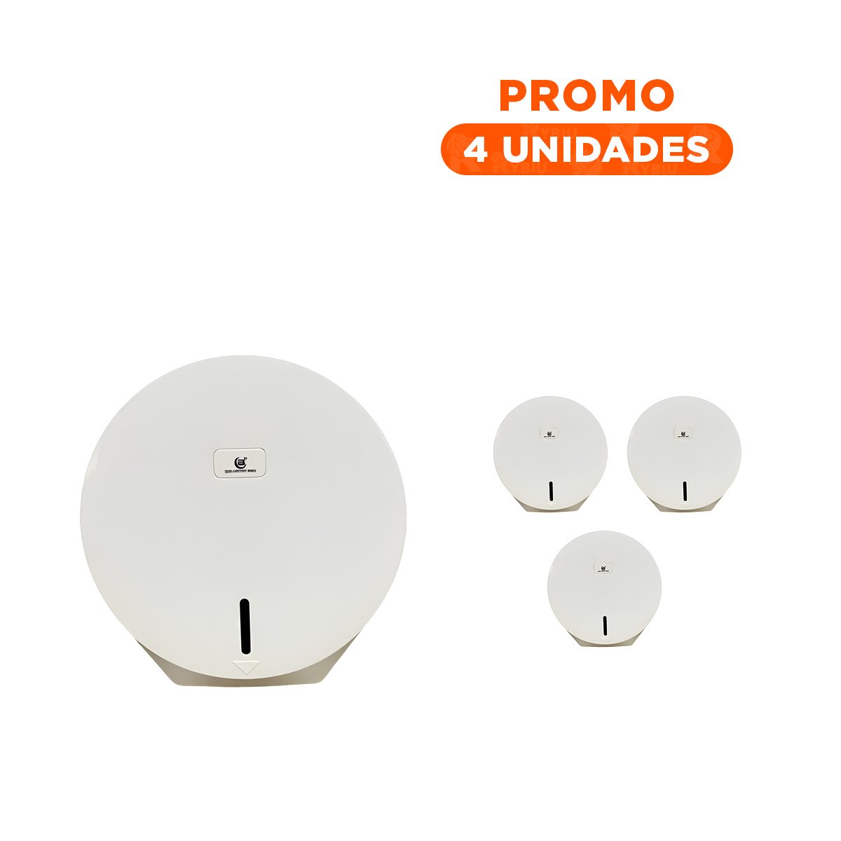 PACK4 PORTA JUMBO DE PAPEL HIGIENICO ESTILO GOTA PRACTICO BLANCO HOGAR - 1