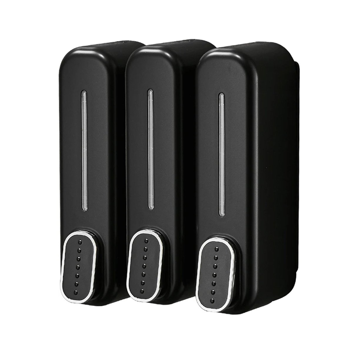 PACK2 BOTELLA DE JABON MANUAL 300ML SISTEMA RECARGABLE PRACTICO NEGRO PLUS Y+REGALO STICKER - 2