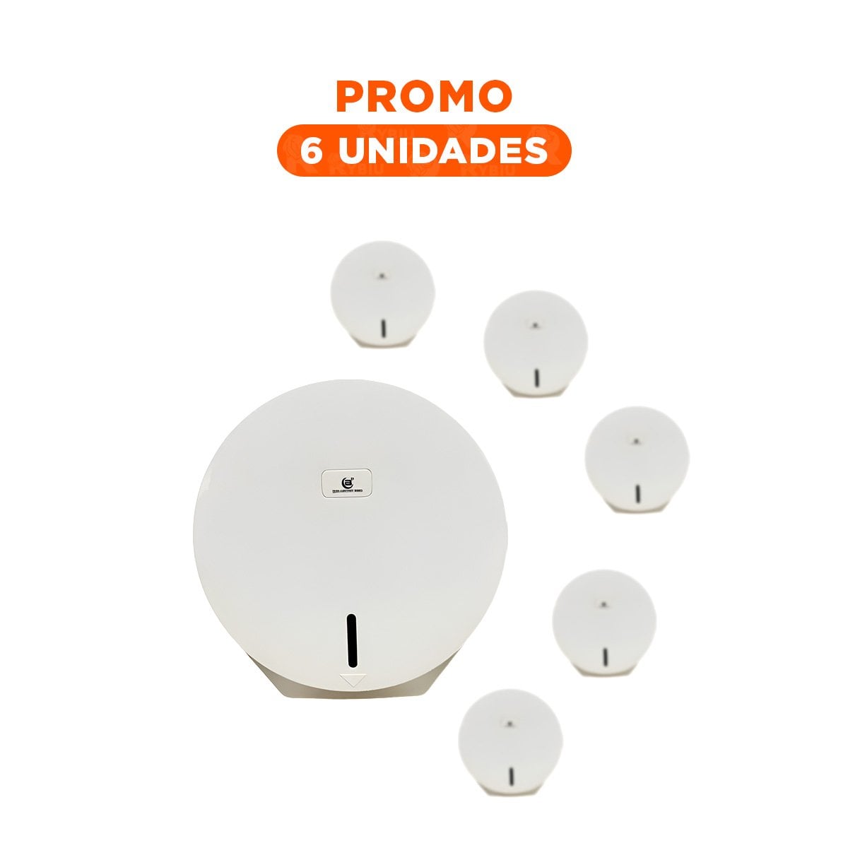 PACK6 UNIDAD JUMBO DE PAPEL HIGIENICO ESTILO GOTA RESISTENTE BLANCO HOGAR Y+REGALO STICKER - 1