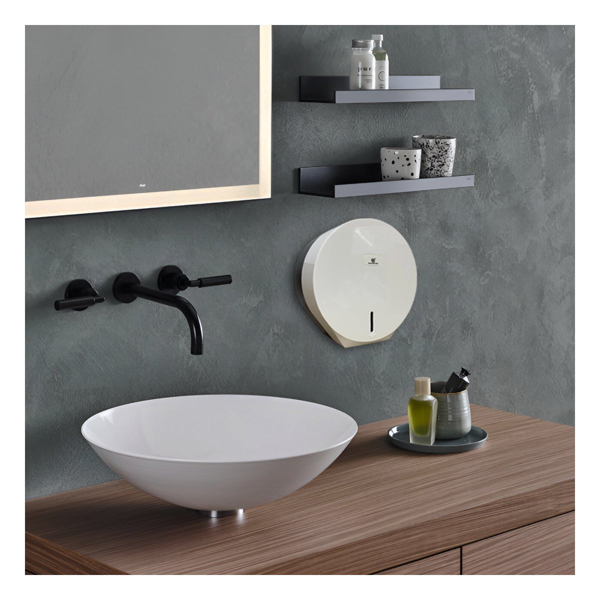 PACK2 PORTA JUMBO DE PAPEL HIGIENICO FORMATO GOTA USO DIARIO BLANCO PRO Y+PAPEL REGALO - 5