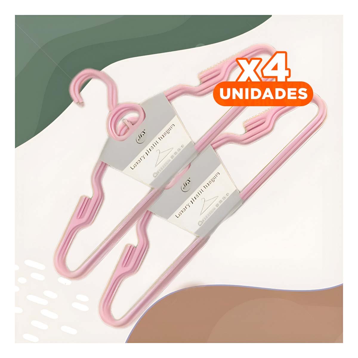PACK4 SUJETADOR REDONDO DE PLASTICO ROSADO CIRCULO EN MEDIO DE 4 PIEZAS PRENDAS Y+PAPEL REGALO - 1