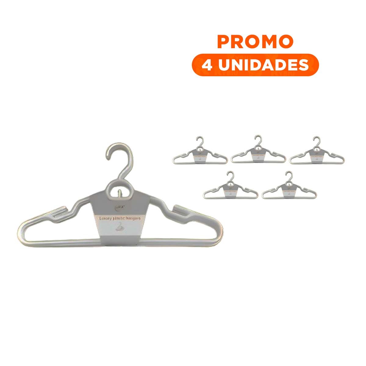 PACK4 SUJETADOR BLANCO DE PLASTICO CON ABERTURA CIRCULAR DE 4 PIEZAS PARA PRENDAS - 1