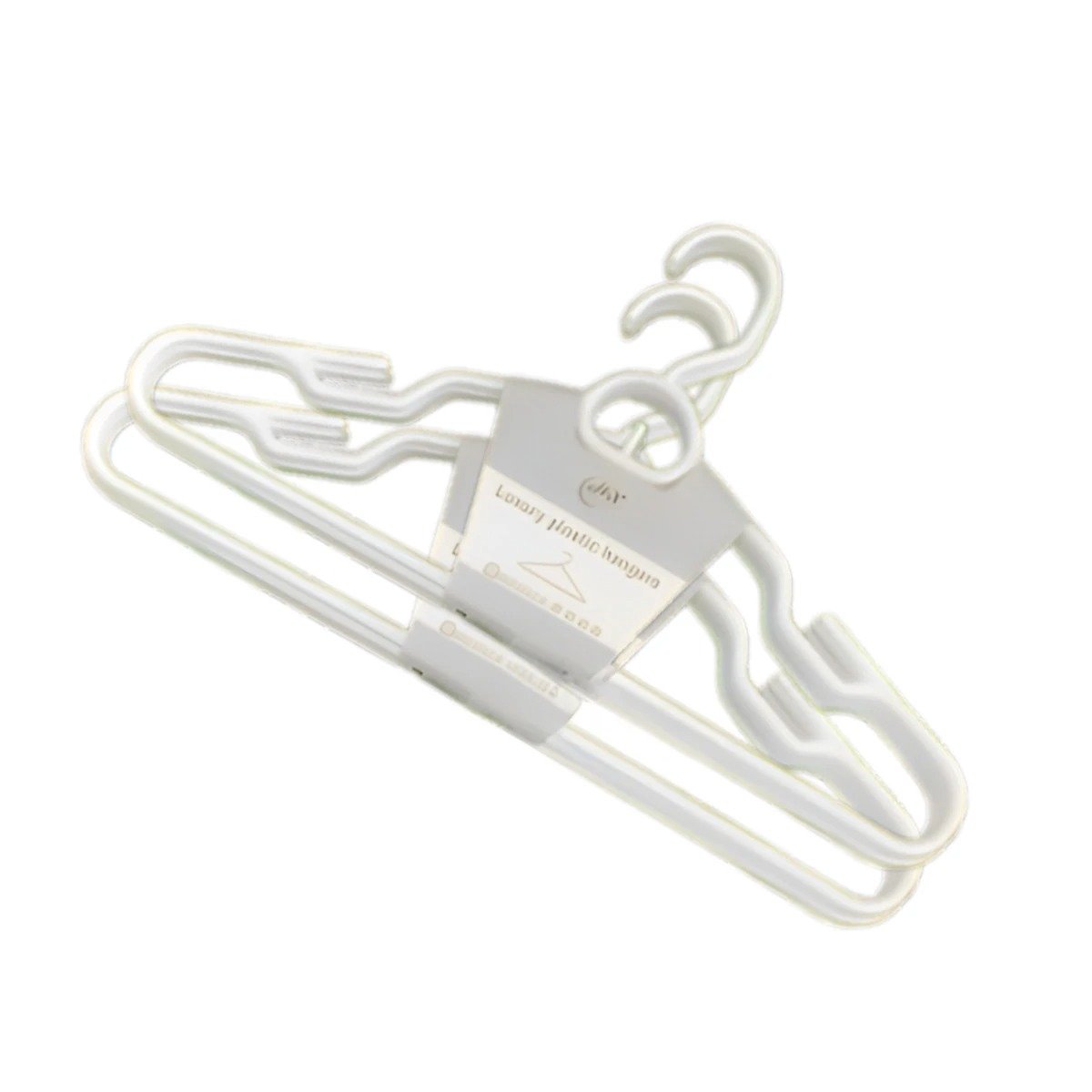PACK6 SOPORTE PARA ROPA BLANCO PLASTICO CON CIRCULO DECORATIVO DE 4 PIEZAS Y+REGALO STICKER - 2
